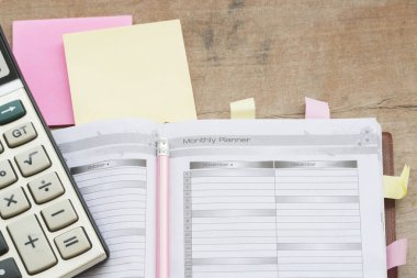 defter aylık planlayıcısı kayıt için mali 