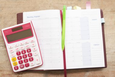 defter aylık planlayıcısı kayıt için mali 