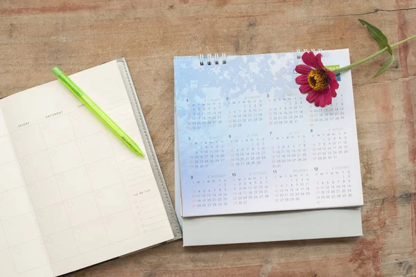 Notebook monthly planner record for financial — Stock Photo, Image