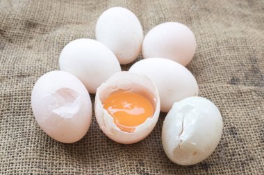 eski torba çiğ yumurta gıda