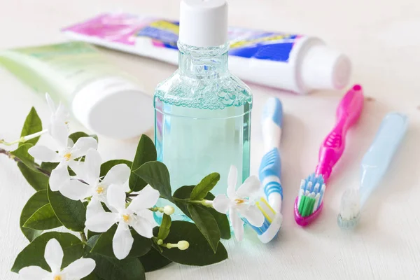 sağlıklı bakım ağız boşluğu doğa ve diş fırçası ile beyaz üzerine diş macunu için diş macunu