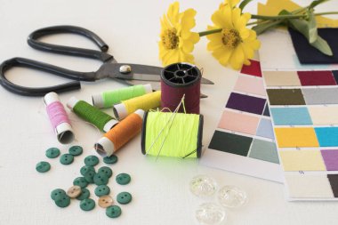 arka plan beyaz dikiş için donatım 