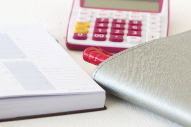 defter aylık planlayıcısı kayıt arka plan beyaz iş için