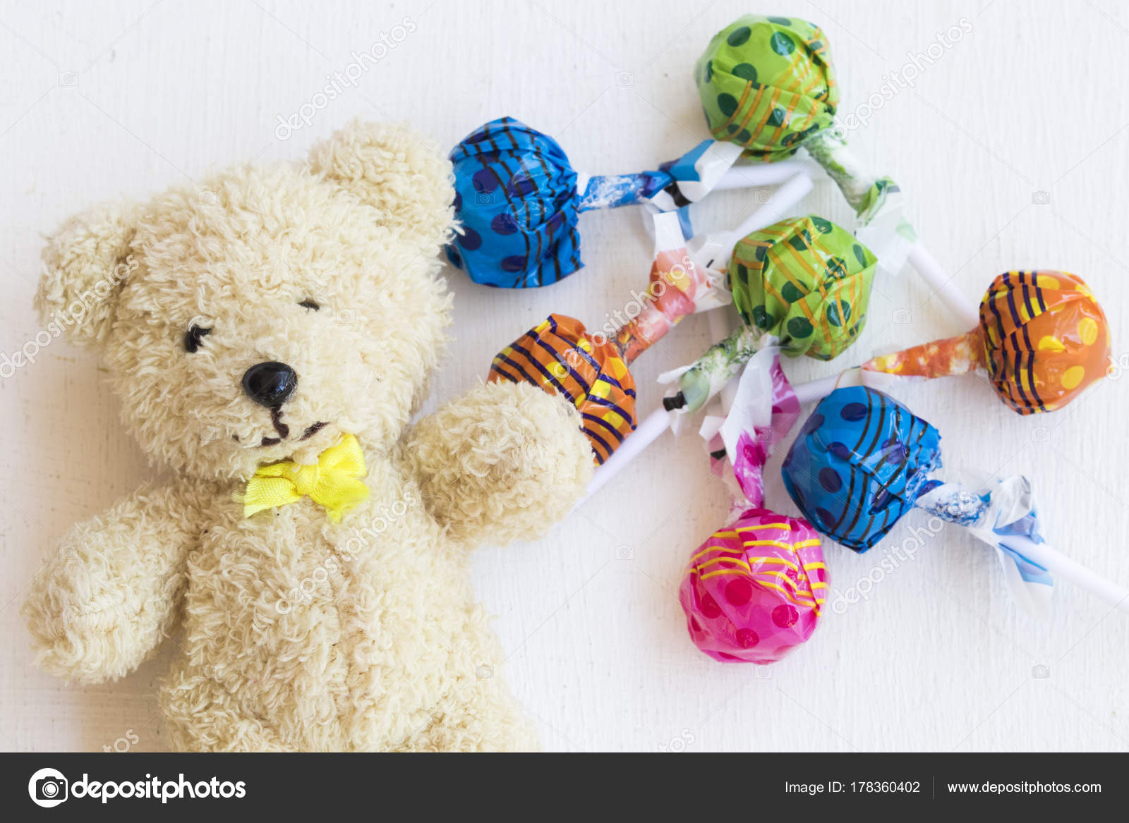 teddy bear with candy