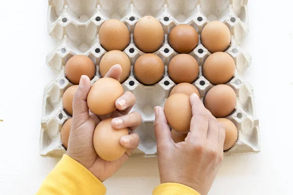 hand holding buy select eggs super healthy foods prepare to cook