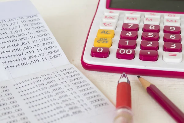 Пароль Счета Управления Бизнесом Проверить Деньги Калькулятором — стоковое фото