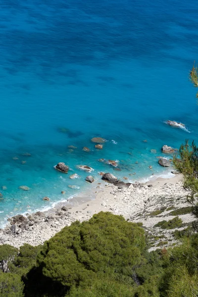 Praia de Kokkinos Vrachos, Lefkada, Ilhas Jónicas — Fotografia de Stock