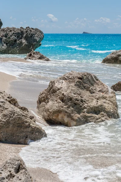 Megali Petra Beach, Lefkada, Wyspy Jońskie — Zdjęcie stockowe