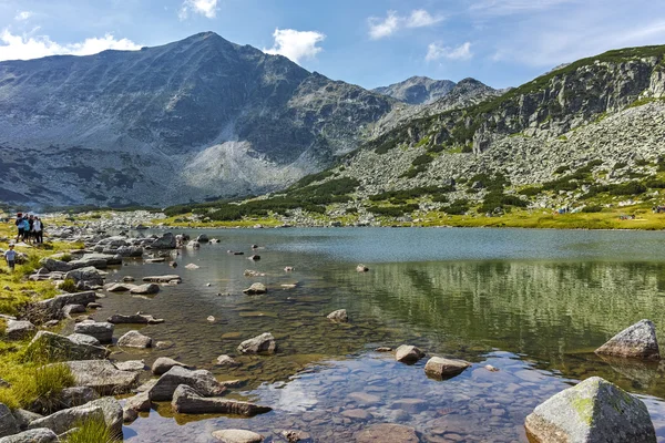 Danau Musalenski dan puncak Musala, gunung Rila , — Stok Foto