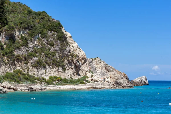 Niesamowity krajobraz, plaża Agios Nikitas, Lefkada, Wyspy Jońskie — Zdjęcie stockowe