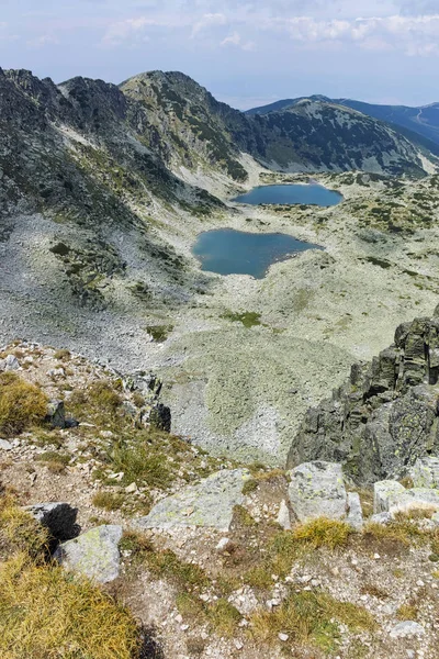 Vista panorâmica dos lagos Musalenski do Pico Musala, montanha Rila — Fotografia de Stock