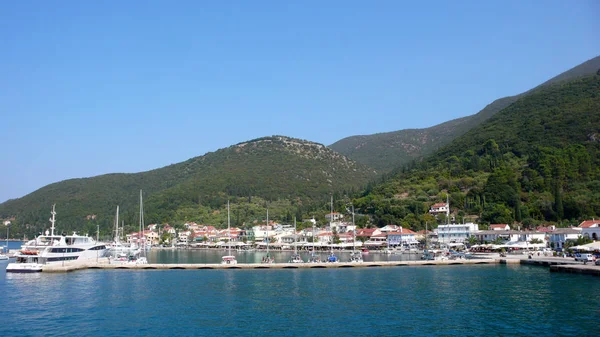 Vista incrível da cidade de Sami, Kefalonia, ilhas Jónicas — Fotografia de Stock