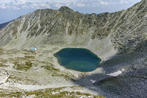 Lago Ledenoto (Hielo) desde el Pico Musala, Montaña Rila — Foto de Stock