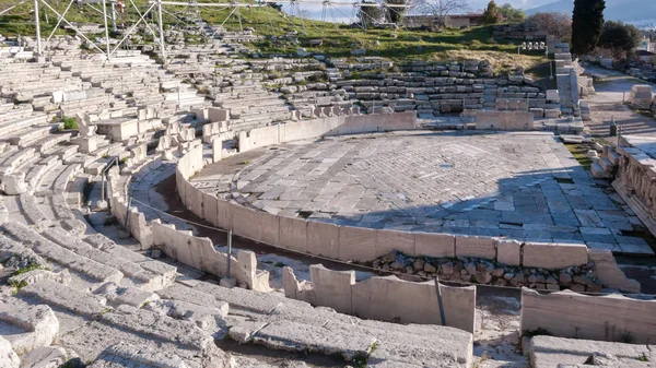Remains of the Theatre of Dionysus in Acropolis of Athens, Greece — Stock Photo, Image