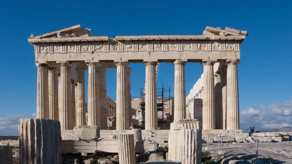 O Partenon na Acrópole de Atenas, Grécia — Fotografia de Stock