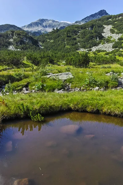 Niesamowity krajobraz z następujące grupy Chukar szczyt, góry Pirin — Zdjęcie stockowe
