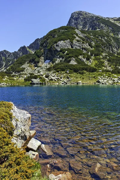 Landscape with Demirkapiyski chukar peak and Popovo lake, Pirin Mountain — Stok Foto