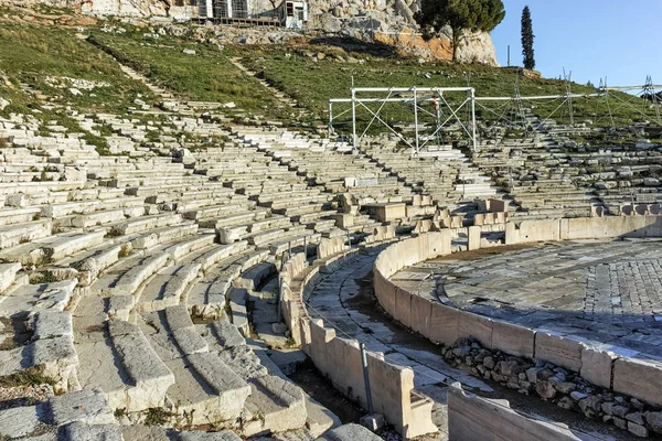 Останки театра Диониса в Акрополе Афин, Аттика — стоковое фото