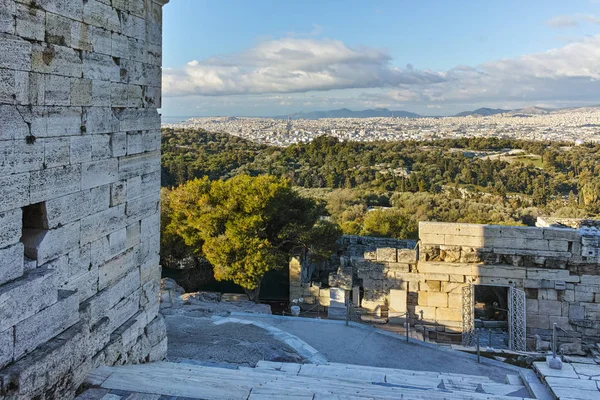 Propylaea-monumental gateway in the Acropolis of Athens, Attica — стоковое фото