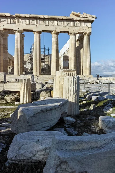 Ο Παρθενώνας στην Ακρόπολη των Αθηνών, Αττική — Φωτογραφία Αρχείου