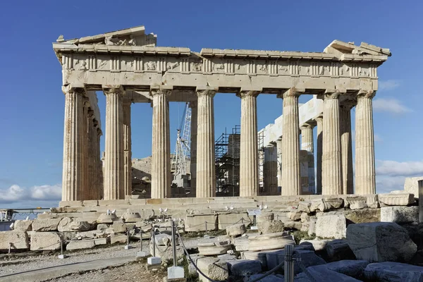 O Parthenon na Acrópole de Atenas, Attica , — Fotografia de Stock