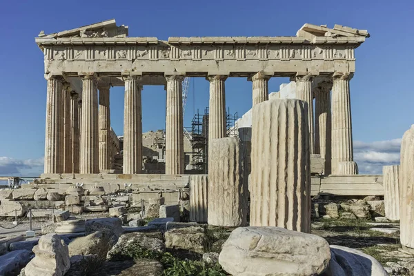 O Parthenon na Acrópole de Atenas, Attica — Fotografia de Stock