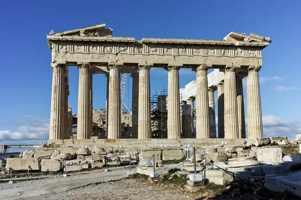 Vista surpreendente de O Parthenon na Acrópole de Atenas, Attica — Fotografia de Stock