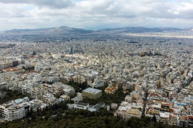 Atina Lycabettus Hill, Attica şaşırtıcı Panorama