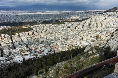 Atina Lycabettus Hill, Attica şaşırtıcı Panorama