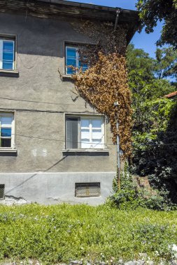 Plovdiv, Bulgaristan - 10 Haziran 2017: Eski şehir Plovdiv Bulgar canlanma süre evden