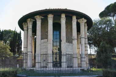 Rome, İtalya - 22 Haziran 2017: görünüm, Tapınak, Herkül Victor Roma şehrinin içinde şaşırtıcı