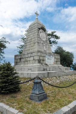 Plovdiv, Bulgaristan 11 Haziran 2017: İmparator Alexander II Bunardzhik tepe tepe (libertadors Tepesi) şehir Plovdiv, Anıtı