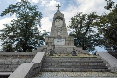 Plovdiv, Bulgaristan 11 Haziran 2017: İmparator Alexander II Bunardzhik tepe tepe (libertadors Tepesi) şehir Plovdiv, Anıtı