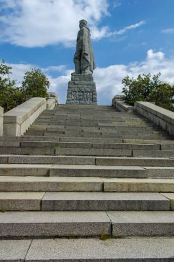 Plovdiv, Bulgaristan 11 Haziran 2017: Anıt Alyosha Filibe şehir olarak bilinen Sovyet ordusunun