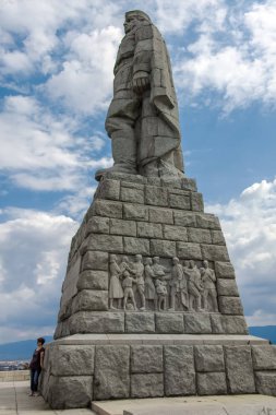 Plovdiv, Bulgaristan 11 Haziran 2017: Anıt Alyosha Filibe şehir olarak bilinen Sovyet ordusunun