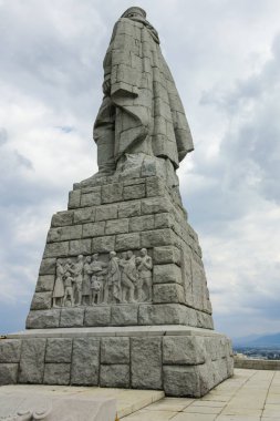 Plovdiv, Bulgaristan 11 Haziran 2017: Anıt Alyosha Filibe şehir olarak bilinen Sovyet ordusunun