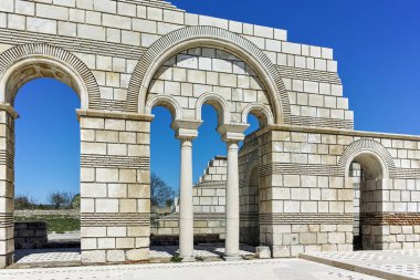 Büyük Bazilikası kalıntıları ilk Bulgar İmparatorluğu Pliska başkenti yakınındaki