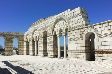 Büyük Bazilikası kalıntıları ilk Bulgar İmparatorluğu Pliska başkenti yakınındaki