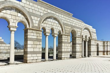 Büyük Bazilikası kalıntıları ilk Bulgar İmparatorluğu Pliska başkenti yakınındaki