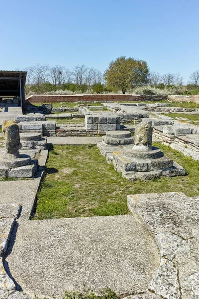 Ruins of The capital city of the First  Bulgarian Empire Fortress Pliska, Shumen Region — Stock Photo, Image