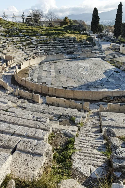 Atina, Attica akropolisi Dionysos Tiyatrosu kalıntıları — Stok fotoğraf