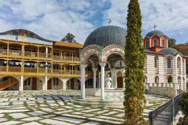 Gigintsy Manastırı, Bulgaristan - 9 Ekim 2016: Tsarnogorski (Gigintsy) Manastırı St Kozma ve Damyan, Bulgaristan