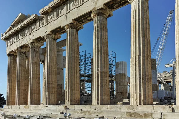 El Partenón en la Acrópolis de Atenas, Ática — Foto de Stock