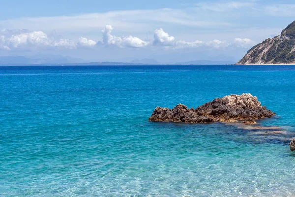 Paesaggio incredibile della spiaggia di Agios Nikitas, Lefkada, Isole Ionie — Foto Stock