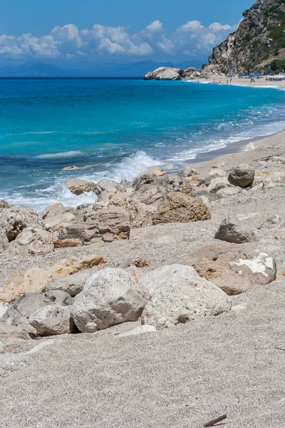 Incredibile paesaggio marino di Katisma Beach, Lefkada, Isole Ionie — Foto Stock