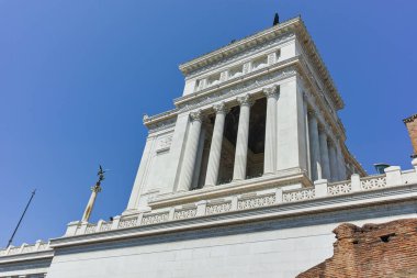 Rome, İtalya - 23 Haziran 2017: vatan - Altare della Victor Emmanuel II Roma şehri için Ulusal Anıtı bilinen Patria, Altar görünümünü şaşırtıcı