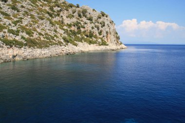 Mavi suları Rahi Beach, Ithaca, Yunanistan