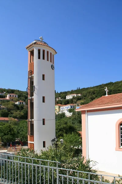 Increíble vista de la aldea de Frikes, Ítaca, Grecia — Foto de Stock