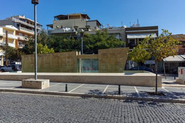 Dedeağaç, Yunanistan - 23 Eylül 2017: Dedeağaç şehri, Doğu Makedonya ve Trakya tipik sokakta