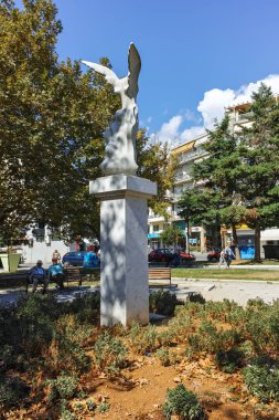 Dedeağaç, Yunanistan - 23 Eylül 2017: Dedeağaç şehri, Doğu Makedonya ve Trakya parkta